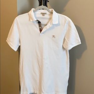 Burberry white polo
